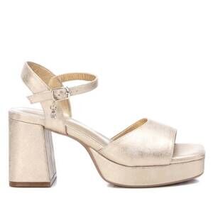 NEW XTI women's heeled suede sandals in gold